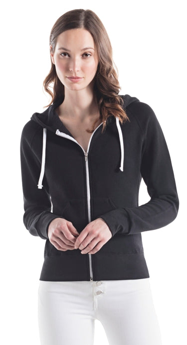 Custom Jerico Ladies Three-End Bamboo Fleece Full Zip Hooded Sweatshirt