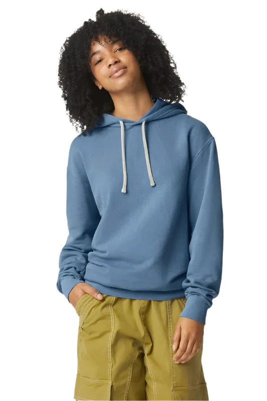 Custom Comfort Colours Lightweight Fleece Hooded Sweatshirt